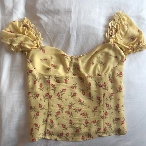 Reformation Yellow Top